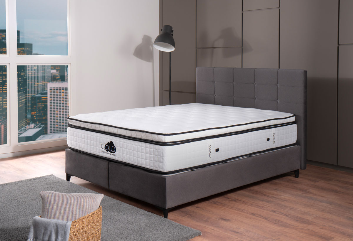 Απεικονίζει Κρεβάτι Διπλό Monaco Liberta σε υπνοδωμάτιο.